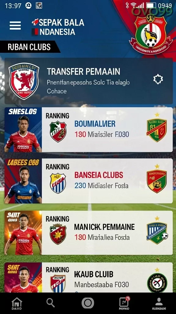 Galeri pratinjau visual ovo99 build APK resmi terbaru